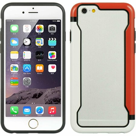 DREAMWIRELESS Apple iPhone6 - 4.7 In.Bumper Case I Style Tpu Embed Dual Color Pc - White And Red BPTPCIP6ISWTRD
